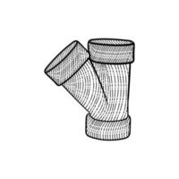 tubo tubo línea Clásico estilo ilustración diseño vector