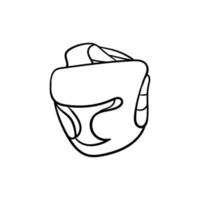 Head gear boxing sport outline creative design vector