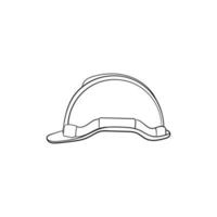 Helmet worker line simplicity creative design vector