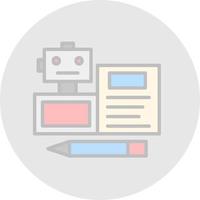 Bots Copywriting Vector Icon Design