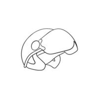 Helmet aviator simple line creative design vector