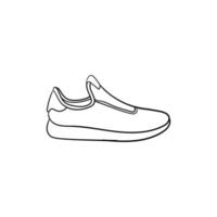 Simple shoes walking line creative design vector