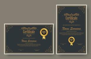 Classic certificate best award template vector