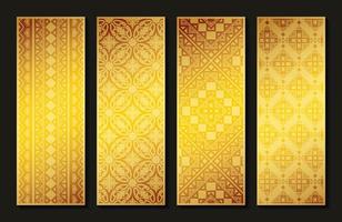 elegant gold abstract pattern vertical card vector