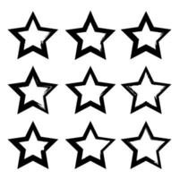 Paint Brush Grunge Star Frames vector