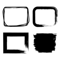 Paint Brush Grunge Rectangle Frames Different Styles vector