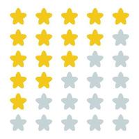 Set Of Rounded Review Stars vector