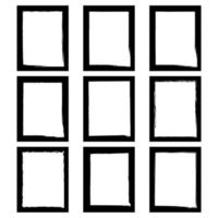 Paint Brush Grunge Rectangle Frames vector