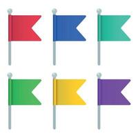 Different Coloured Gradient Flags Collection vector