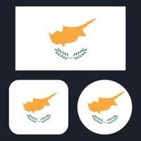 Cyprus Flag In Rectangle Square And Circle
