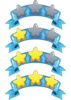 Stars Cartoon Game Elements Level Complete vector