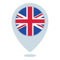 British Flag Location Pin vector