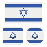 Israel Flag In Rectangle Square And Circle