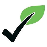 Green Leaf Check Mark vector