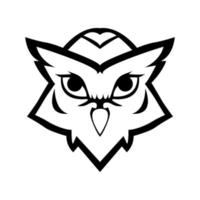 Owl Head Illustration Vector Design