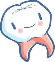 Funny and cute tooth characters smiling vector