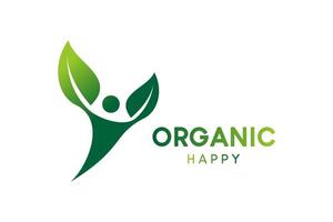 Organic happy icon logo design with creative letter y initial vector