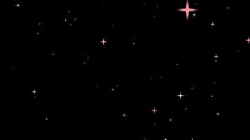 Animé étoile poussière sur nuit ciel Contexte. mouvement graphique matériel. video