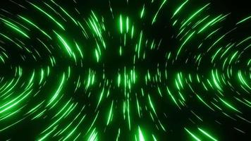 3d futuristische neon licht trails groen kleur in beweging animaties lus achtergrond video