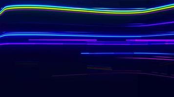 3D futuristic neon abstract background, Laser rays colorful lights animations loop video