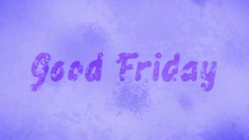 Good Friday Heading with Grunge Effect against Purple Textured Background video