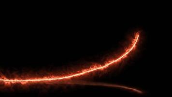 abstrakt hell Orange feurig Energie Licht Liebe Herz mit Reflexionen und Feuer abstrakt Hintergrund. Video 4k, 60 fps