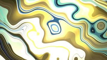 Abstract yellow iridescent liquid epoxy acrylic resin swirling twisted lines abstract background. Video 4k