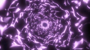 abstrakt lila Energie Tunnel von Wellen glühend abstrakt Hintergrund, Video 4k, 60 fps