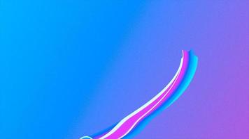 Abstract heart from lines purple pink gradient 3D caramel candy bubblegum abstract background video