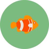 icono de vector de pez payaso