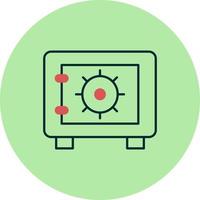 icono de vector de caja fuerte