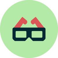 icono de vector de gafas 3d