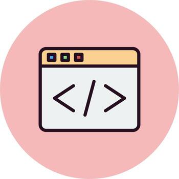 icono de vector de codificación web