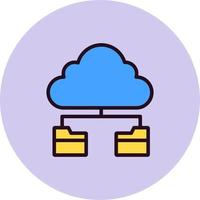 Cloud Folders Vector Icon