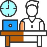 Work Time Vector Icon Design