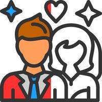 matrimonio, vector, icono, diseño vector