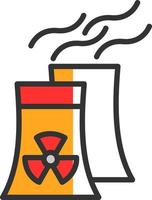 diseño de icono de vector de planta nuclear