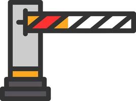 Parking Barrier Vector Icon Design