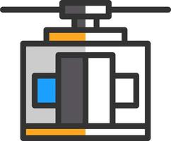 Cable Car Vector Icon Design