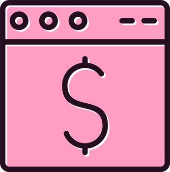 icono de vector de navegador web