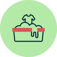 Washing clothes Vector Icon