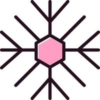 icono de vector de copo de nieve