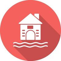 Flooded House Vector Icon