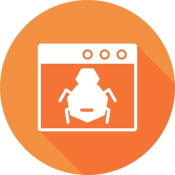 icono de vector de error del navegador