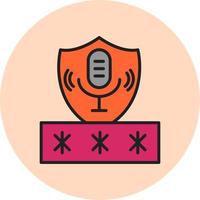 Voice Access Security Vector Icon
