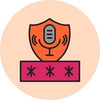 Voice Access Security Vector Icon