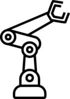 icono de vector de brazo de robot