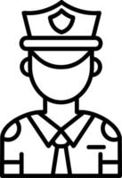 icono de vector de guardia de seguridad