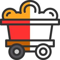 Mining Cart Vector Icon Design