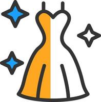 diseño de icono de vector de vestido de novia